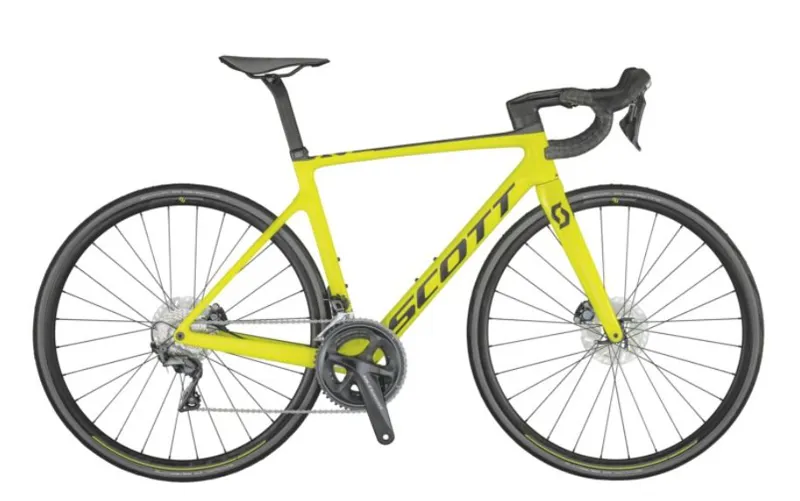 Scott Addict RC 30 Disc Carbon Road Bike 2021 in Yellow